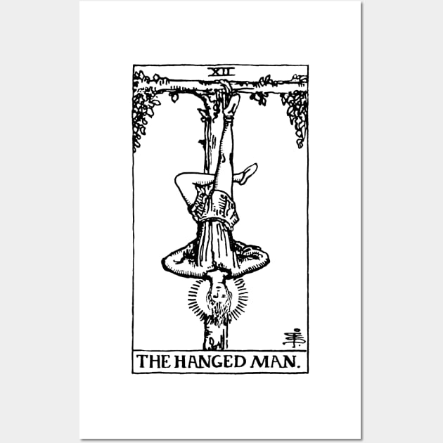 The Hanged Man Tarot in black Wall Art by winterwinter